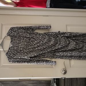 Black and White Patterned Dress